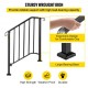 Buy Stair Handrail Railing For 2 Or 3 Step Stairs Buildings Concrete Steps Iron