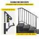 Buy Stair Handrail Stair Railing Fit 3 or 4 Steps Concrete Step for Buildings