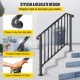 Buy Stair Handrail Stair Railing Fit 3 or 4 Steps Concrete Step for Buildings