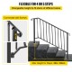 Buy Stair Handrail Rustproof Stair Railing Adjustable Cobblestone 4 or 5 Steps