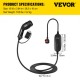 Buy 10A Type 2 Portable Electric Vehicle Charger, EV Car Charger with 6m Cable Length, Electric Car Charger for Electric Car Compliant with IEC 62196-2 Standard