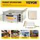 Koop Elektrische pizzaoven 2000 W roestvrijstalen oven 56 x 47,5 x 26,5 cm Pizzabroodrooster 122-662 ℉ voor het bereiden van pizza, sandwiches, pretzels, gebakken gerechten, aardappelen, brood, taart, taart