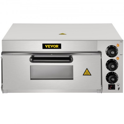 Horno de Pizza Eléctrico 2000W Horno de Acero Inoxidable 56 x 47,5 x 26,5 cm Tostador para Pizza 122-662 ℉ para Cocinar Pizza, Sándwiches, Pretzels, Plato Horneado, Patata, Pan, Pastel, Tarta