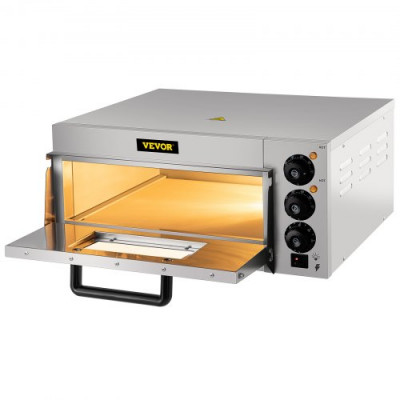 Horno de Pizza Eléctrico 2000W Horno de Acero Inoxidable 56 x 47,5 x 26,5 cm Tostador para Pizza 122-662 ℉ para Cocinar Pizza, Sándwiches, Pretzels, Plato Horneado, Patata, Pan, Pastel, Tarta