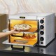 Kaufen Sie Elektrischer Pizzaofen, 3000 W, Edelstahlofen, 56 x 47,5 x 43 cm, Pizzatoaster mit zwei Schichten zum Kochen von Pizza, Sandwiches, Brezeln, Auflaufform, Kartoffeln, Brot, Kuchen, Torte