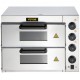 Comprar Forno elétrico para pizza Forno de aço inoxidável 3000W 56 x 47,5 x 43 cm Torradeira para pizza com duas camadas para cozinhar pizza, sanduíches, pretzels, prato assado, batata, pão, bolo, torta