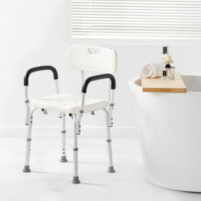 VEVOR Asiento de ducha Silla de ducha de baño Altura ajustable Carga 350 lbs