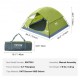 VEVOR Tienda de Campaña para Senderismo 214x214x122 cm para 3 Personas Impermeable Instalación Fácil con Puerta y Ventana para Camping al Aire Libre, Senderismo, Caza, Viajes de Montañismo, Verde