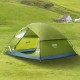 VEVOR Tienda de Campaña para Senderismo 214x214x122 cm para 3 Personas Impermeable Instalación Fácil con Puerta y Ventana para Camping al Aire Libre, Senderismo, Caza, Viajes de Montañismo, Verde