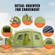 VEVOR Tienda de Campaña para Senderismo 305x275x200cm Tienda de Camping para 6 Personas Carpa para Acampar Ligera Impermeable con Puerta Ventana Instalación Fácil para Camping de Familia al Aire Libre