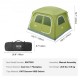 VEVOR Tienda de Campaña para Senderismo 305x275x200cm Tienda de Camping para 6 Personas Carpa para Acampar Ligera Impermeable con Puerta Ventana Instalación Fácil para Camping de Familia al Aire Libre