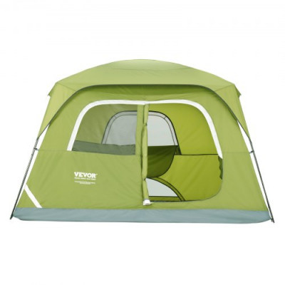 VEVOR Tienda de Campaña para Senderismo 305x275x200cm Tienda de Camping para 6 Personas Carpa para Acampar Ligera Impermeable con Puerta Ventana Instalación Fácil para Camping de Familia al Aire Libre