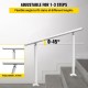 Buy Stair Handrail Length 91.4cm, Stair Railing Height 86.4cm, Outdoor Handrail Thickness 2mm, Handrails for Outdoor and Indoor, Adjustable Range White Color