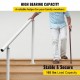 Buy Stair Handrail Length 91.4cm, Stair Railing Height 86.4cm, Outdoor Handrail Thickness 2mm, Handrails for Outdoor and Indoor, Adjustable Range White Color