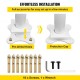 Buy Stair Handrail Length 91.4cm, Stair Railing Height 86.4cm, Outdoor Handrail Thickness 2mm, Handrails for Outdoor and Indoor, Adjustable Range White Color