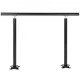 Buy Stair Handrail Length 91.4cm, Stair Railing Height 86.4cm, Outdoor Handrail Thickness 2mm, Handrails for Outdoor and Indoor, Adjustable Range Black Color