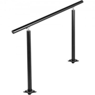 Pasamanos de Escalera Longitud 91,4 cm, Barandilla de Escalera Altura 86,4 cm, Pasamanos para Aire Libre con Espesor de 2 mm, Pasamanos para Exteriores e Interiores, Rango Ajustable Color Negro