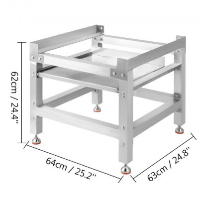 VEVOR Soporte Lavadora Secadora, Base para Lavadora, con Capacidad de 136 kg, Soporte para Lavadora Secadora y Refrigerador, Pedestal Lavadora, Base Frigorífico Antideslizante de Acero Inoxidable