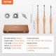 Buy Wood Turning Tools 3PCS Wood Lathe Tools with Round Square Diamond Carbide Cutter with Comfortable Handles Box 200mm 395x150x80mm Woodworking Tools