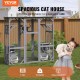 Comprar Jaula para Gatos de 7 Niveles Recinto para Gatos Exterior Interior 181x88x169 cm con 5 Plataformas, 2 Cajas de Descanso, Puerta de Entrada, Casa para Animales Pequeños, Conejos, Pájaros
​