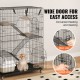 Buy Cat Cage 4 Levels 90x60x133 cm Large Cage with Lockable Wheels 360° Rotating Removable Iron Inner Enclosure 3 Ladders 1 Hammock for 1-3 Cats Small Animals Rabbits