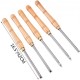 Buy Wood Lathes 5 Pcs Beech Wood Handle Carbide Turning Tool with Handle 250mm