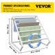 VEVOR Toallero de Exterior Toallero de Piscina 8 Barras Triangular Blanco Independiente