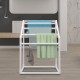 Buy Bar Freestanding Towel Rack White Bathroom Towel Holder PVC Towel Rack Load 25kg Napkin Organizer Easy to Assemble Towel Hanger for Pool Bathroom Spa Outdoor Indoor