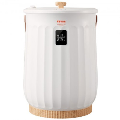 VEVOR Calentador de Toallas portátil Cubo de 20 L con Pantalla LED y Asa Calentador de Toallas Mantas de Cubo Albornoces Tiempo de Calentamiento Ajustable para Cuidado Facial Spa Masaje Baño, Blanco