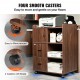 Buy Drawer Printer Stand Mobile Printer Shelf 60x40x80 cm Wooden Printer Stand with 2 Power Outlets and 2 USB Ports for File Storage in Office Home