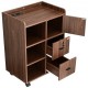 Comprar Soporte de Impresora de 3 Cajones Estante de Impresora Móvil 60x40x80 cm Soporte de Madera para Impresora con 2 Tomas de Corriente y 2 Puertos USB para Almacenamiento de Archivos en Oficina Casa