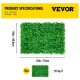 Buy Artificial Ivy Plants 24 x 16 Inch, Decorative Artificial Plants 10 Pieces Artificial Boxwood Hedge Mat with 4 cm Thickness Vertical Garden 100% PE Artificial Hanging Plants