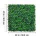 Buy 12 Pcs 20" x 20" Artificial Green Grass, High Density UV Resistant 100% PE Artificial Ivy Boxwood Panels, Decorative Artificial Plants for Wall, Gardens, Backyard