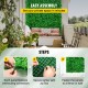 Comprar 24 peças de grama artificial verde 10 x 10 polegadas, painel de buxo de hera artificial de alta densidade contra UV e 100% PE, plantas artificiais decorativas para paredes, jardins, quintal