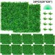 Buy 24 Pcs 20x20 Inch Artificial Green Grass, High Density UV Resistant 100% PE Artificial Ivy Boxwood Panels, Decorative Artificial Plants for Wall, Gardens, Backyard