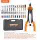 Buy Manual Rivet Nut Riveter 41cm Threaded Insertion Pliers with 13 Mandrels 186 Nuts in 13 Sizes Semi-Automatic Riveting Tool with Case for DIY