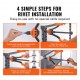 Buy Manual Rivet Nut Riveter 35cm Threaded Insertion Pliers with 7 Mandrels 70 Nuts in 7 Sizes Riveting Tool with Portable Case for DIY Construction