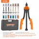 Buy Manual Rivet Nut Riveter 35cm Threaded Insertion Pliers with 7 Mandrels 70 Nuts in 7 Sizes Riveting Tool with Portable Case for DIY Construction