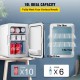 Buy Mini Fridge Small Portable 220 V / 12 V 48 W 10 L Mini Refrigerator 26 x 25 x 35 cm Black Portable Mini Refrigerator with Cold and Heat Function for Makeup Skin Care ABS Material Car