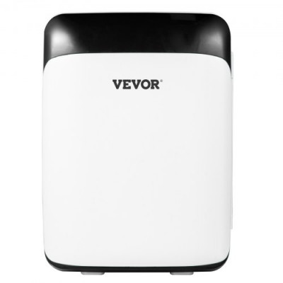 VEVOR Mini Nevera Pequeña Portátil 220 V/12 V 48 W 10 L Mini Refrigerador 26 x 25 x 35 cm Mini-Frigorífico Portátil Negro con Función de Frío y Calor para Maquillaje Cuidado la Piel Material ABS Coche