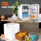 Buy Mini Fridge Small Cosmetic Refrigerator 20 L Mini Portable Refrigerator Cold and Heat Mode Temperature -9 ~ 65 ° C Small Refrigerator