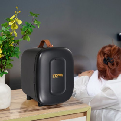 VEVOR Mini Nevera Pequeña Frigorífico Cosmético 4 L Mini Refrigerador Portátil Modo de Frío y Calor Temperatura de 18°C/50°C Frigorifico Pequeño