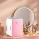 Buy Mini Fridge Small Portable 220V/12V 48W 10L Mini Compact Refrigerator 26x25x35cm Pink Portable Mini Refrigerator with Cold and Heat Function for Makeup Skin Care ABS Material Car