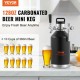 Kaufen Sie Tragbares Mini-Bierfass, 128 Unzen, 4 l, Mini-Fass, einstellbarer Druck 0–30 PSI, druckisoliertes Zapfsystem aus Edelstahl, um kohlensäurehaltiges Bier frisch zu halten, für Camping-Picknick