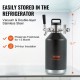 Buy Mini Beer Keg Portable 128Oz 4L Mini Keg Adjustable Pressure 0~30PSI Stainless Steel Pressure Insulated Tap System to Keep Beer Carbonated Fresh for Camping Picnic