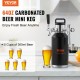 Comprar Mini Barril de Cerveza Portátil 1,89 L Mini Barril Presión Ajustable 0~30 PSI de Acero Inoxidable Sistema de Grifo Aislado a Presión para Mantener Cerveza Carbonatada Fresca para Camping Pícnic