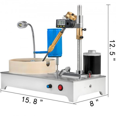 VEVOR Máquina de Tallado de Gemas Pulidora de Roca y Joyas 1800RPM Máquina de Joyería Pulidor con Pantalla Digital