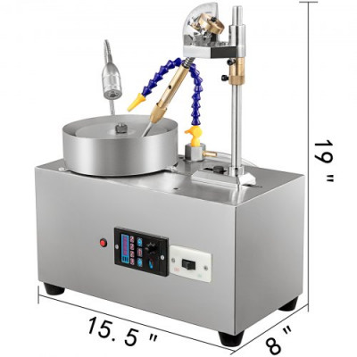 VEVOR Máquina de Facetado de Gemas, Pulidora de Roca y Joyas, Máquina de facturación de Gemas Jade plana, 2800RPM