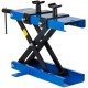 Comprar Elevador tipo tesoura para motocicleta, capacidade nominal 498,95 kg Plataforma elevatória para motocicleta, altura 20 - 37 cm Plataforma 45 x 14 cm Elevador tipo tesoura azul para reparo de motocicleta