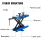 Koop Motor-schaarlift, nominaal vermogen 498,95 kg Motor-hefplatform, hoogte 20 - 37 cm Platform 45 x 14 cm Blauwe schaarlift voor motorfietsreparatie